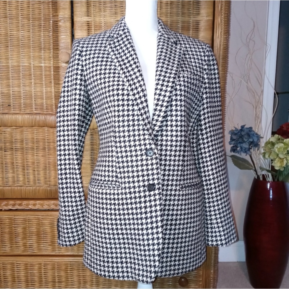Ralph Lauren Black and White Houndstooth Jacket SIZE 4